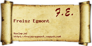 Freisz Egmont névjegykártya